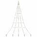 vidaXL Sapin de Noël LED avec piquets de terre multicolore 306 cm métal