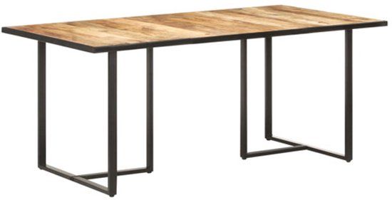 vidaXL Eettafel 180 cm Ruw Mangohout