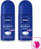 Nivea Protect & Care Deodorant Roll-On - 2 x 50 ml