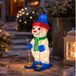 Merkloos Kerstverlichting figuur - sneeuwpop op ski - 33 cm - 40 led lampjes - warm wit - acryl - lichtfiguur