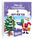YourSurprise Milka Adventskalender - Adventkalender 2025 - 24 overheerlijke Milka Chocolaatjes - 4 Verschillende smaken Chocolade - Het perfecte kerstcadeau - "Happy New Year"