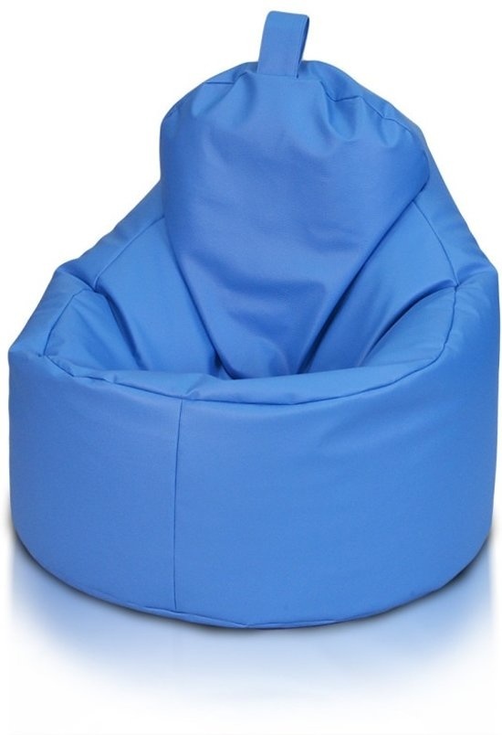 Viking Choice Zitzak fauteuil blauw - zitkussen relaxkussen - gevuld - kunstleer