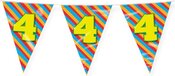 Paperdreams Slinger - Verjaardag 4 jaar Vlaggetjes - 10m - Folie - Multi