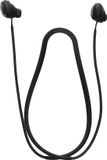 kwmobile Strap Compatible with Anker Soundcore Space A40 - Silicone Cord Holder for Wireless Earphones - Black