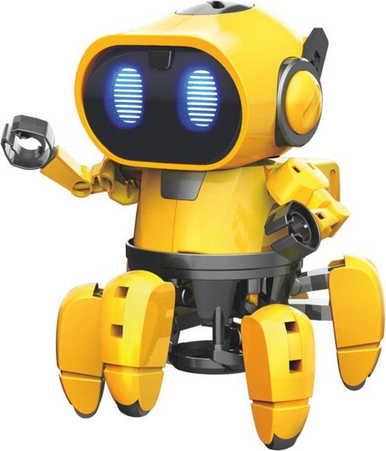 Velleman DIY Robot Bouwpakket - Tobbie - 107-delig - Programmeerbaar - Kunststof - Geel