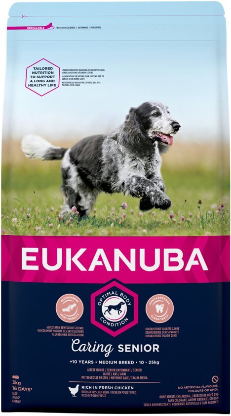 EUKANUBA Caring Senior Medium Breed Kip - Hondenvoer - 3 kg