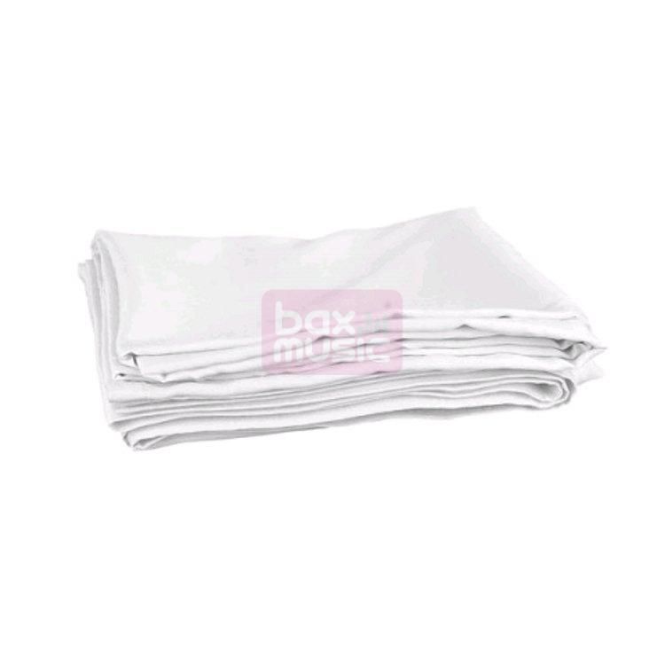 Showtec Pipe Drape doek 300 x 400 cm medium gloss satin wit
