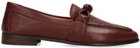 Manfield Dames Bordeaux Rode Leren Loafers Maat 37