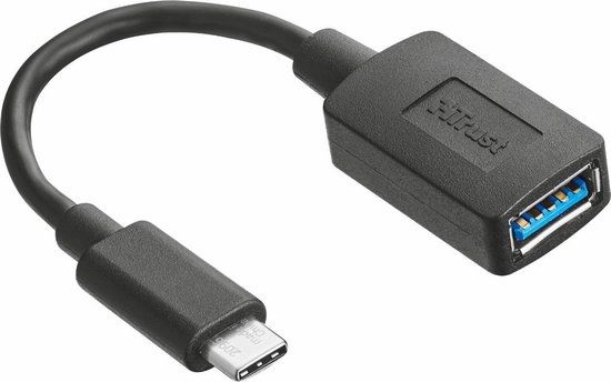 Trust Calyx USB-C naar USB-A Adapter - Zwart