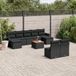 Maison Exclusive - Ensemble de meubles de jardin 10 pièces avec canapé et coussins, noir, en polyrotin