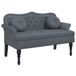 vidaXL Bank met kussens donkergrijs 120,5x65x75 cm fluweel