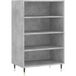 Buffet Haut Meuble de Rangement Gris Béton 57x35x90 cm Bois d'Ingénierie