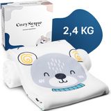 CozySense® Verzwaringsdeken Kind 2,4 kg - Weighted Blanket - Zwaartedeken met GLASS-Flow® Drukverdeling - Wasbare Hoes - Hypoallergeen - Voor Jongens