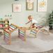 Yumi Triangle D'Escalade Pour Enfants Avec Rampe Réversible, Toboggan À Bascule Et Structure D'Escalade Multicolore