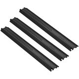 VEVOR 3 stuks drop-over kabelafdekking, 2 lb/aslaadvermogen, robuuste kabelslangbeschermer helling, vloersnoerhoes voor hoog loopverkeer gebieden binnen buiten thuiskantoor, magazijn school