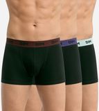 DIM Mix and Colors 3-pack boxershorts voor heren, zwart, bordeaux / blauw marine / blauw, maat S