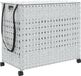 vidaXL Wasmand op wielen 66x35x60 cm rattan wit