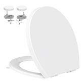 YEAUPE PRO Toiletdeksel met Softclose-Mechanisme, WC-Bril met Snelontgrendelingsfunctie -Toilet Seat met Verstelbaar Scharnier, Wit 44,6 * 37,2CM