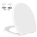 YEAUPE PRO Toiletdeksel met Softclose-Mechanisme, WC-Bril met Snelontgrendelingsfunctie -Toilet Seat met Verstelbaar Scharnier, Wit 44,6 * 37,2CM