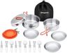KingCamp Set de cuisine de camping pour 3 personnes - Acier inoxydable