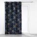 Douceur d'intérieur Gordijn met ogen, 140 x 260 cm, marineblauw/goud, polyester, bedrukt, metallic, lineor