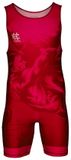Extreme Hobby Wrestling Kinder worstelpak Rood Maat 104