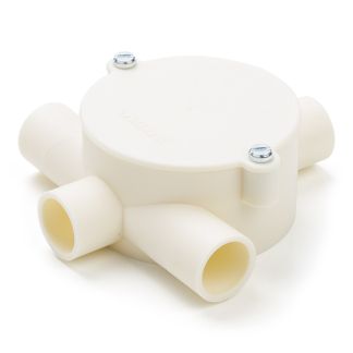 Lasdoos Attema kruisdoos 4 ingangen met deksel 5/8 inch