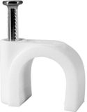 Tack Spijkerclips 5mm - Rond - Wit - 100st per doosje