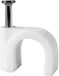 Tack Spijkerclips 5mm - Rond - Wit - 100st per doosje