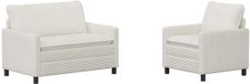 vidaXL Canapé 2 places Crème Polyester
