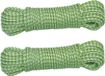AMIG Paracord touw - 2x - 15 meter - D4mm - 100kg - PP/PE - lichtgroen/wit