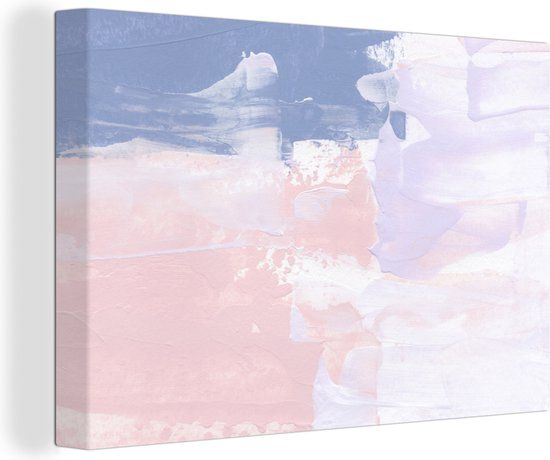 OneMillionCanvasses Canvas Schilderij Pastel - Design - Verf - 60x40 cm - Wanddecoratie