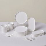 Karaca Stream Bomo - New Bone Serveerset 22-delig - 6 Personen - Wit