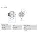 BOSCH 0 986 044 030 Lichtmaschine Generator LiMa 120A 14V für OPEL Astra G CC (T98) Zafira A (T98) Vectra C Caravan (Z02) Vectra C Limousine (Z02)