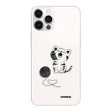 Beschermhoes Evetane Beschermhoes voor iPhone 12/12 Pro, kat en wol