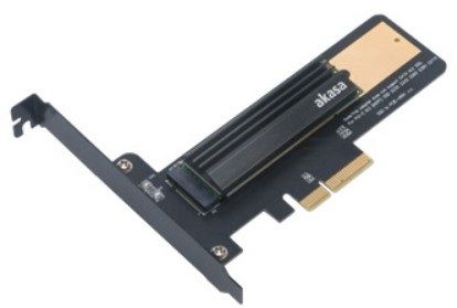 Akasa AK-PCCM2P-02 - Interfacekaart/-adapter - Zwart, Goud
