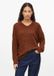 s.Oliver V-hals Trui Terracotta Lange Mouw Regular Fit Dames