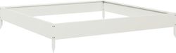 vidaXL Plantenbak verhoogd 100x100x18,5 cm staal wit