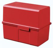 HAN Kaartenbak A8 incl. 100 Kaarten + Tab A-Z rood