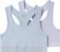 NAME IT NKFSHORT TOP 2P NOOS Meisjes Onderhemden Paars Heather Katoen/Elastaan 2 Stuks Maat 158/164