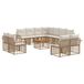 vidaXL Buiten bank set 12 st Natuurlijk en Crème Wit Polyester