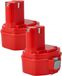 vhbw 2x Batterie Compatible Avec Makita 4333dwde, 1051dz, 4033dz, 4033d, 4333d, 4332d, 4333dwd, 4333dwae Outil Électrique (1500 Mah, Nimh, 14,4 V)