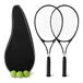 Amazon Basics Tennisrackets van 68,5 cm voor Volwassenen, Set van 2, Zwart