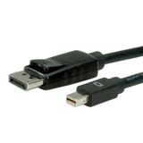 Roline DisplayPort kabel, DP M - Mini DP M, zwart, 1 m
