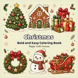 Christmas Bold and Easy Coloring Book