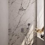 Brauer Brushed Carving Thermostatische Regendoucheset Inbouw - Hoofddouche 30 cm - Rechte Wandarm - 3 Weg - Handdouche 3 Standen - Doucheslang - Wandaansluitbocht - Rvs