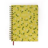 Paperclip Bureau Agenda White Flowers Pattern 2027