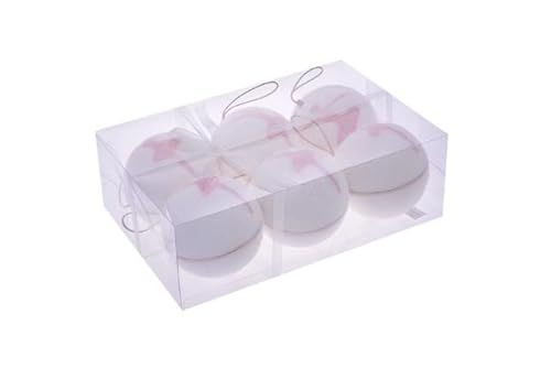 PARTENOPE SRL DEC.5 roze ballen 9 cm 6 stuks - 40722302