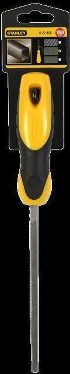 Stanley 0-22-458 vierkante vijl, lengte 150 mm, koolstofstaal, ergonomische handgreep, greepuitsparing