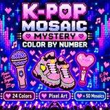 K-Pop Mosaic Mystery Color by Number
